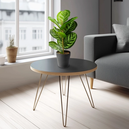 Kunstig dekorativ plante med zebramønstret grønt blad