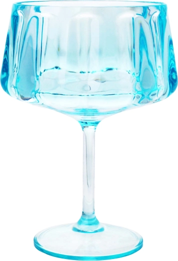 Plast-margaritaglas Toro 440 ml, transparent blå