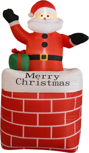 Oppustelig julemand i skorsten med LED-belysning 150 cm