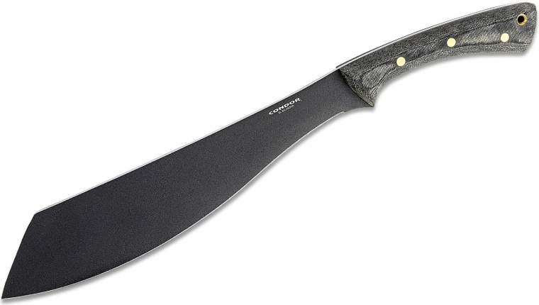 Condor Warlok machete 31,8 cm, sort Micarta med læderskede
