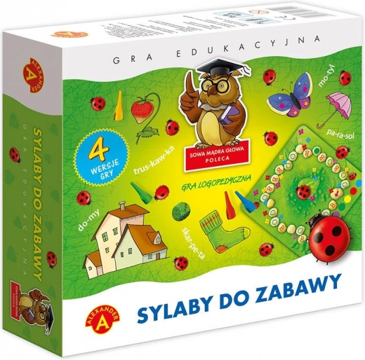 Læringsspil Alexander - Uglens kloge hoved - stavelser til leg