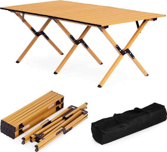 Sammenklappeligt campingbord 120 × 60 cm med taske MultiGarden