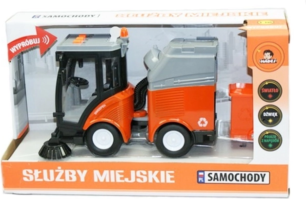 Kommunalt servicekøretøj til gaderengøring