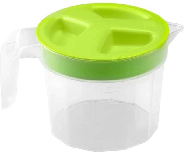 Plastmålebæger med låg 0,5 l