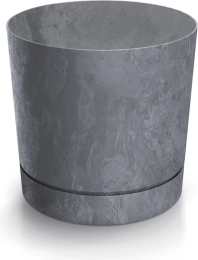 Blomsterkrukke med betoneffekt TUBO, diameter 14,8 cm, farve marengo