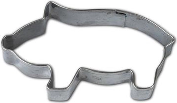 Udstiksform til småkager – gris, 7–8 cm, sølvfarvet