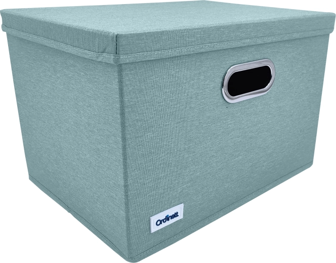 Mintfarvet tekstilorganizer til skab med låg 40,5 × 30,5 × 26,5 cm