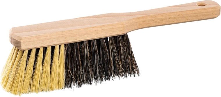 Træhåndkost ubehandlet 4-rækket med blanding af børster 50/50