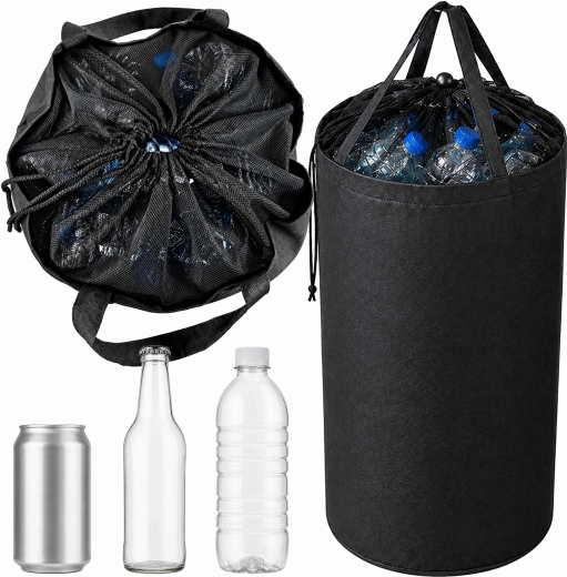 XXL-taske til sortering af pantflasker og dåser med håndtag, 90 l