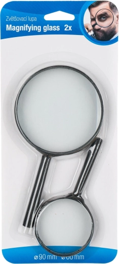 Sæt med forstørrelsesglas med plasthåndtag 60 og 90 mm