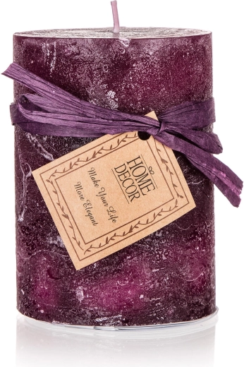 dekorativt cylindrisk stearinlys lilla 6,8 × 9,5 cm