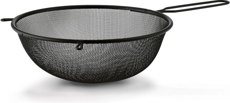 Sort metalsi med håndtag 23 cm