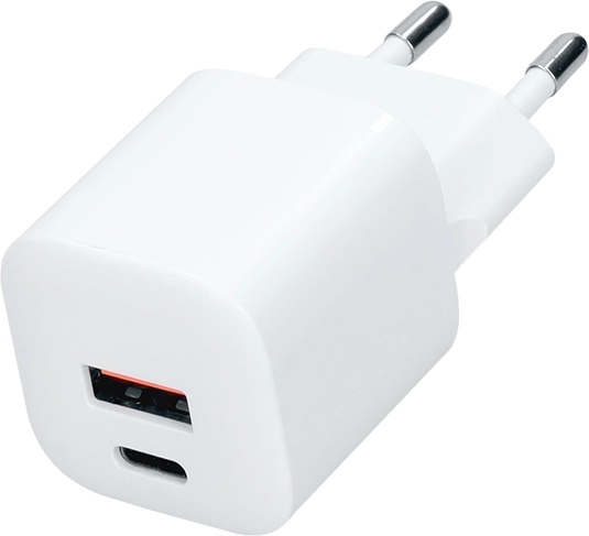 Solight GaN hurtigoplader USB-C + USB-A 20 W PD