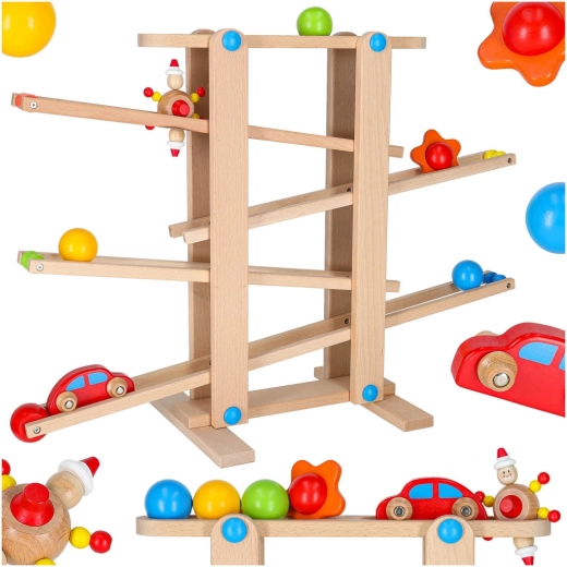Montessori XXL-kuglebane i træ