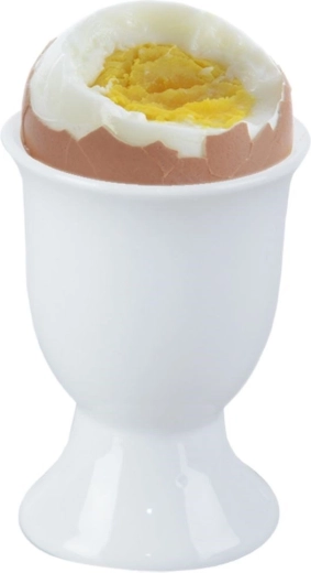 Hvidt porcelænsæggebæger Mona