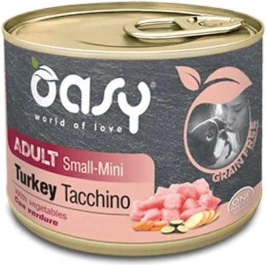 Oasy Grain Free foder til voksne små og mini hunde med kalkun 200 g