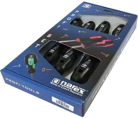 7-delt skruetrækkersæt PHILLIPS, flad og POZIDRIV PROFI