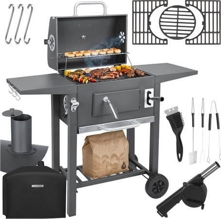 Havekulgrill med låg KAMINER 110 × 105 × 50 cm