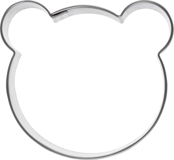 Udstikker i rustfrit stål – bamse (hoved) - 1 stk.