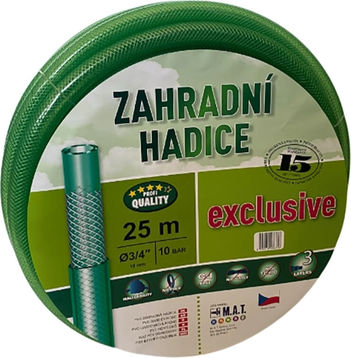 Havevandslange 3/4" 25 m transparent grøn