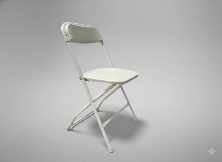 Sammenklappelig cateringstol hvid