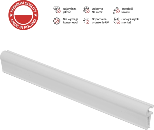 Monteringsclips til hegnsbånd STANDARD, hvide, sæt 10 stk.