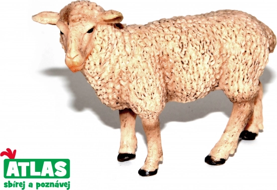 Håndmalet fårefigur 9 cm