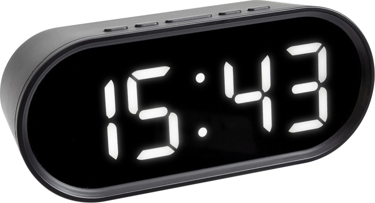 Digitalt TFA-vækkeur med invers display og hvide LED-cifre