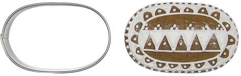 Udstanser i rustfrit stål moka-oval 5 cm