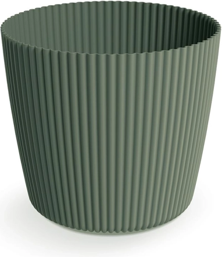 Milly Round urtepotte 14,6 cm – mørkegrønt plastikbetræk til planter