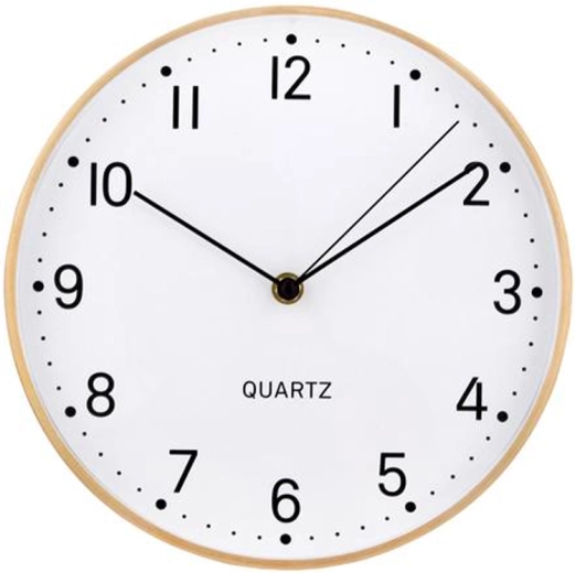 Vægur med guldramme, 24,8 cm