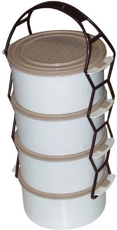 Madkasse 4×1,5 l af plast