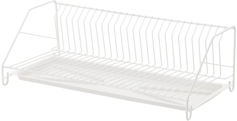 Enkeltlags tallerkentørrer 50 cm, hvidlakeret