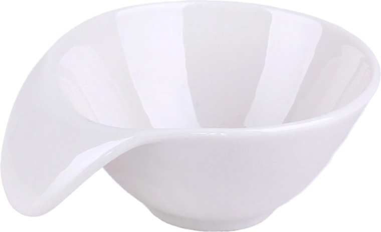 Porcelæn serveringsskål med hank 65 ml, hvid
