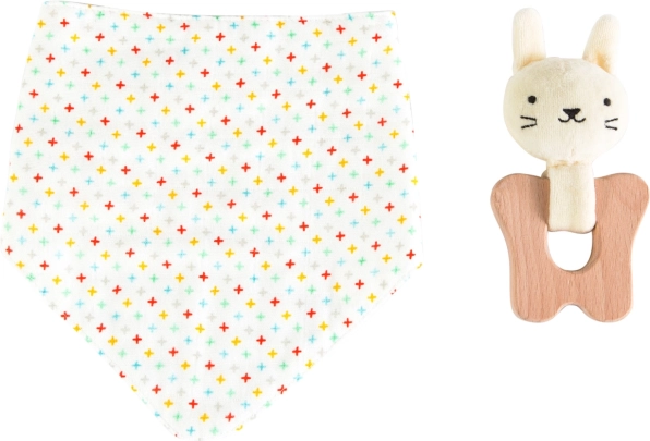 Petit Collage Sæt Kanin bidering og hagesmæk