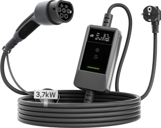 Bærbar oplader til elbiler DEPOW 3,7 kW med 20 m kabel
