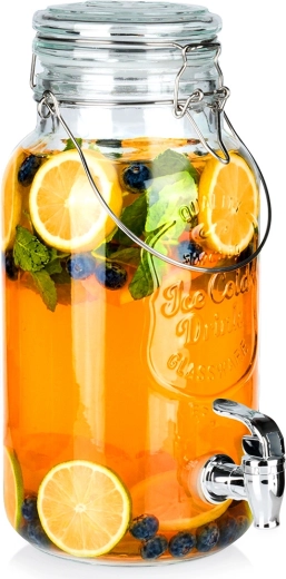 Glastapdispenser med hane 4 l