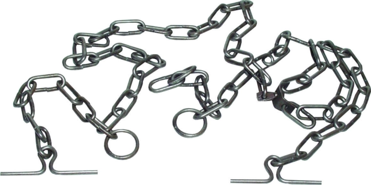 Kobbel til ko med galvaniseret kæde 5 mm, 135 cm