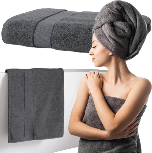 RENEW FORCE badehåndklæde dry spa grey 70 × 140 cm
