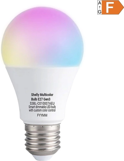 Shelly flerfarvet smart LED-pære Multicolor Gen3 E27