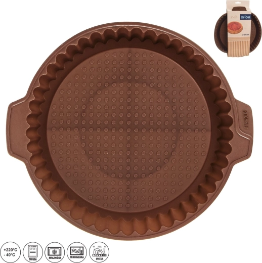 Orion silikone bageform til kage 27 cm brun