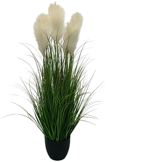 Garden Line kunstigt pampasgræs i potte, beige, 125 cm