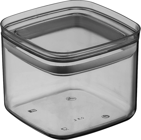 Plastbøtte med låg 700 ml