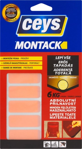 Monteringstape MONTACK EXPRESS 48 × 18 mm, 10 stk.