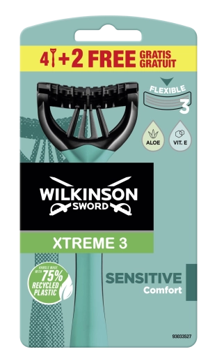 Engangsskrabere WILKINSON SWORD Xtreme3 Sensitive 6 stk