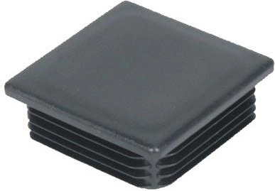 Kvadratisk prop 100 mm af LDPE, sort