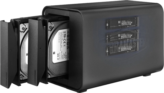 TerraMaster D5 Hybrid 5-bays ekstern DAS-kabinet til SATA og M.2 NVMe