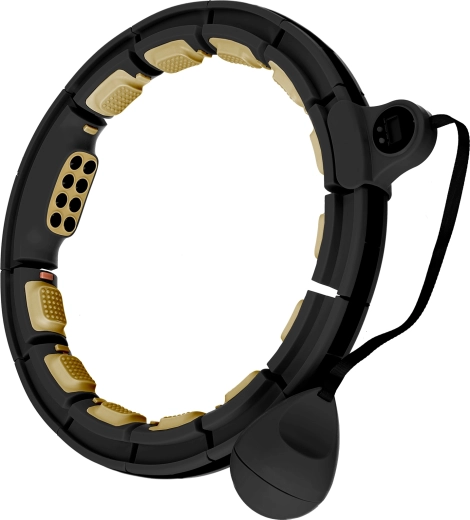 Massage-smart hula hoop med vægt, magneter og tæller – sort