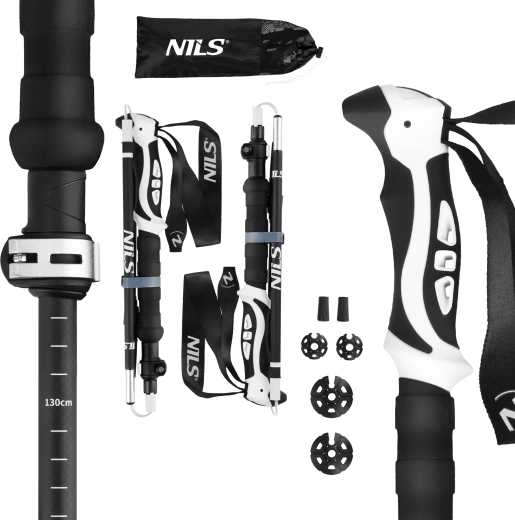 Sammenklappelige trekkingstave NILS TK8603 af aluminium 7075