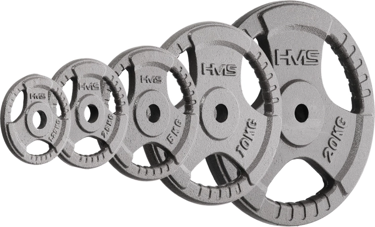 Støbejerns vægtskive med greb HMS Hammertone 5 kg, 30 mm